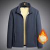 Fleece Sweatshirt Men Warm Thicken Sweatshirt Autumn Winter Men Clothing Solid Color