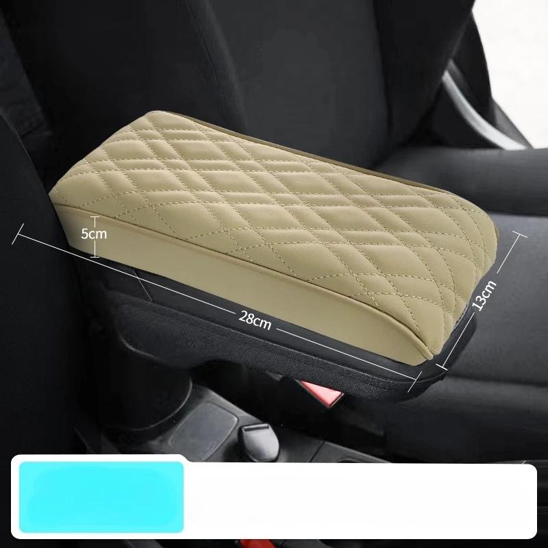 PU Leather Car Armrest Mat Center Console Arm Rest Protection Cushion For MINI Cooper F55 F56 F57 Auto Armrests Storage Box Pad