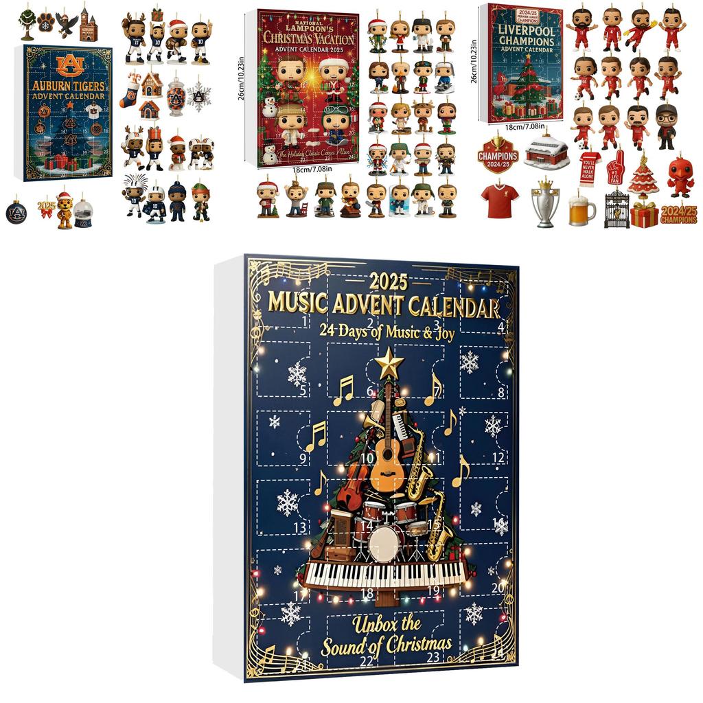 Арсенал Ливерпуль Футбол Акриловый Рождественский Блайнд Бокс Украшение на Елку с Мультяшными Персонажами для Праздничного Декора