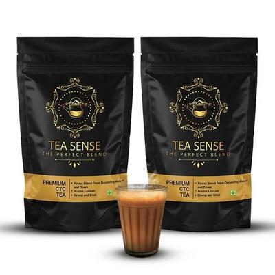TEA SENSE Premium CTC Чайпати | 400 г | Ассамский чай с цельными листьями Дарджилинга | Насыщенный вкус и крепкий молочный чай | Чайпати, чайный порошок