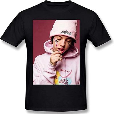 Мужская базовая хлопковая футболка с коротким рукавом Lil Xan Модные рубашки XS