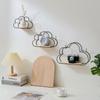 Wall Shelf Metal Cloud Shape Iron Receiving Frames Shelf Wall Hanging Storage Holders Living Room Office Decoration Shelfs