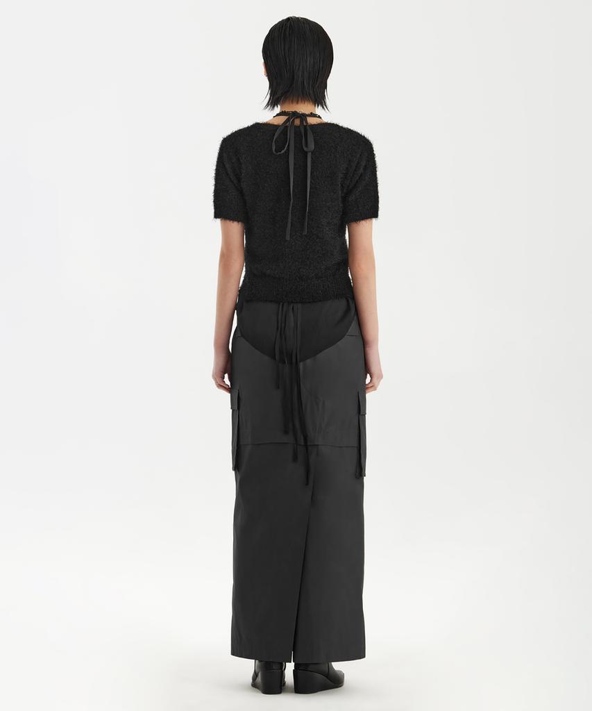 Youth Cargo Maxi Skirt - Charcoal Gray