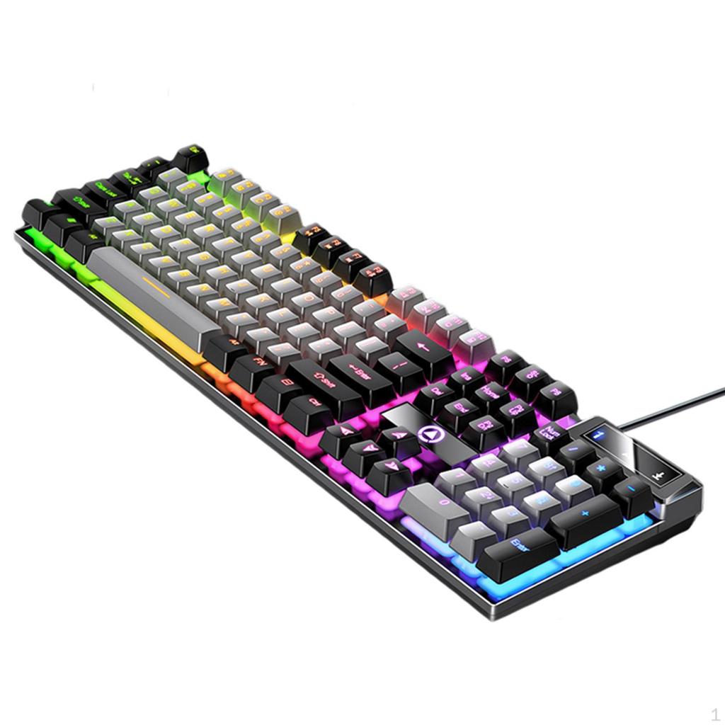 Механическая игровая клавиатура USB RGB Подсветка Светодиодные эффекты для ПК Компьютерная игра Офис