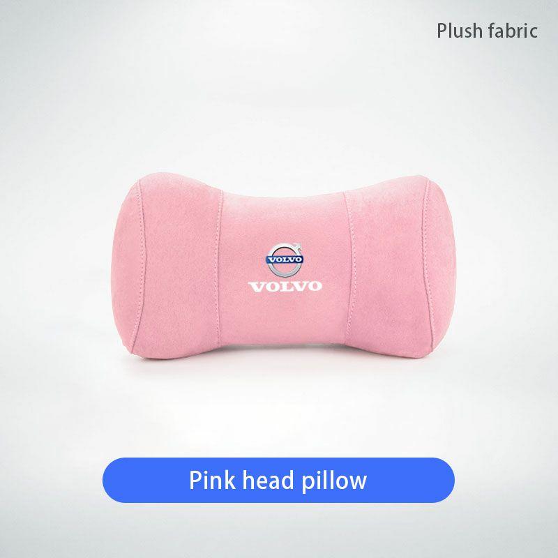 Car Seat Suede Memory Cotton Neck Pillow Headrest For Volvo XC90 V90 V60 XC60 V40 EC40 EX40 S80 S60 S90 C40 XC40 V70 XC70 C30