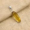 Citrine Gemstone Handmade 925 Sterling Silver Jewelry Lovely Pendant Gift For Her