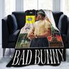 Плед BAD BUNNY TOUR Коралловый флис Плюшевый Зимний Многофункциональный Легкий Тонкий Плед для Кровати На Улицу Покрывало