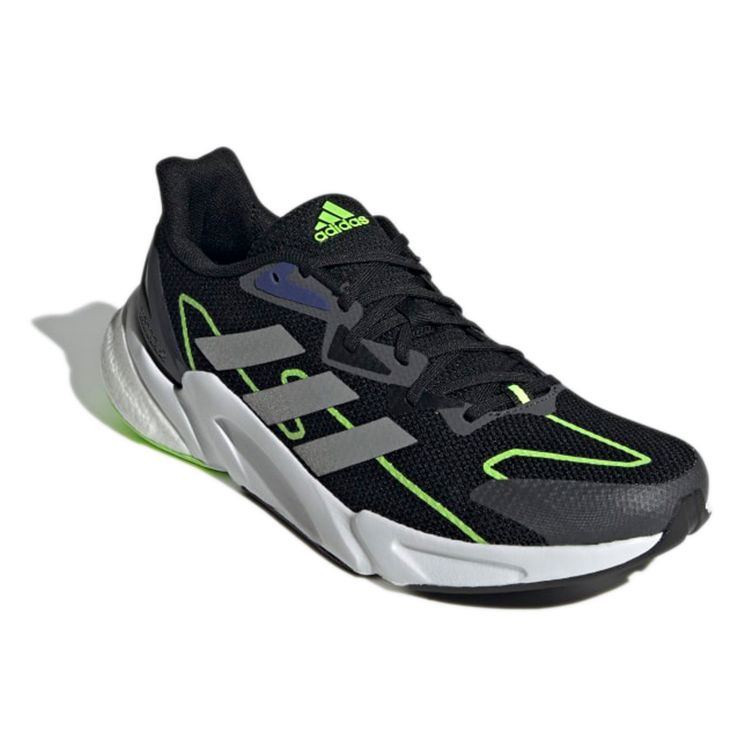 adidas X9000L2 Черные матовые серебристые мужские кроссовки Core-Black Signal-Green S23647