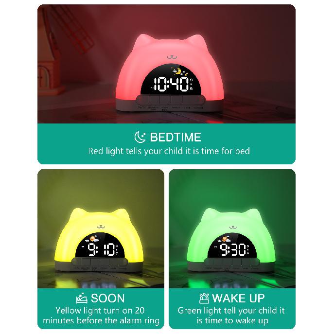ORIA Kids Alarm Clock Sleep Training Alarm Clock Wake Up Clock with 11 Color Night Light Child Lock Clocks for Boys Girls Gift2