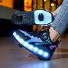 USB светодиодные кроссовки для детей, детские роликовые коньки, обувь на колесах, светящаяся спортивная обувь