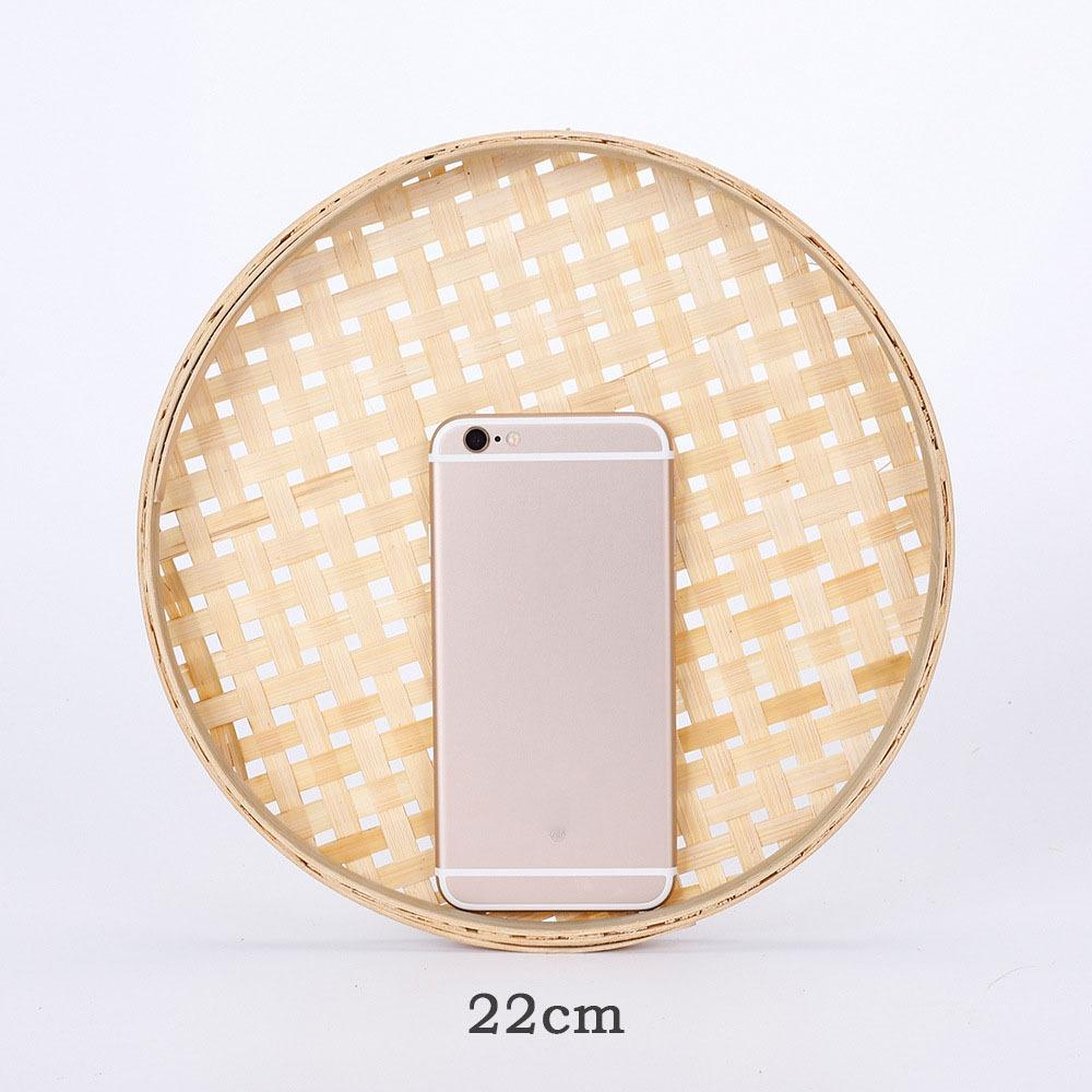 6 Sizes Weaving Bamboo Sieve Raft Handmade Storage Basket New Kitchen Storage Trays  Home Decor