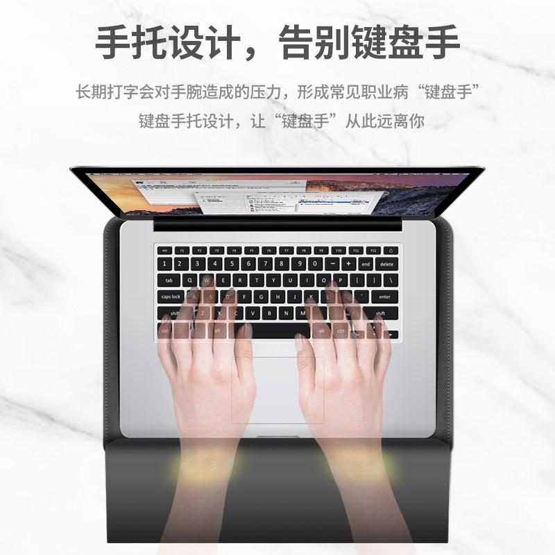 16-inch Laptop Sleeve With Built-in Hand Rest Stand MacBook Air 13.6 Pro PU Leather Inner Case Multi-Color Options