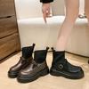 Ботинки на толстой подошве Узкие ботинки Модные уличные ботинки Взрывные носки Детские носки Эластичные носки Британский стиль Весна и осень