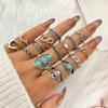 15Pcs/Set Aesthatic Vintage Ring Set Personality Punk Ring Set Gothic Rings for Women Boho Jewelry