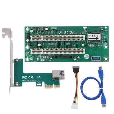 Конвертер плат расширения ST46 Mini PCIE X1 в Dual PCI Riser с кабелем для порта USB 3.0