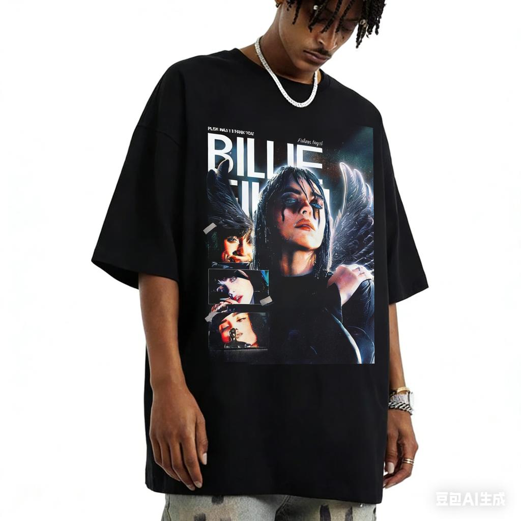 Футболка Billie Eilish Футболка Billie Eilish Guts Tour Подарок фанату Billie Eilish Графическая футболка с коротким рукавом Унисекс Мужская Весна-лето 2026