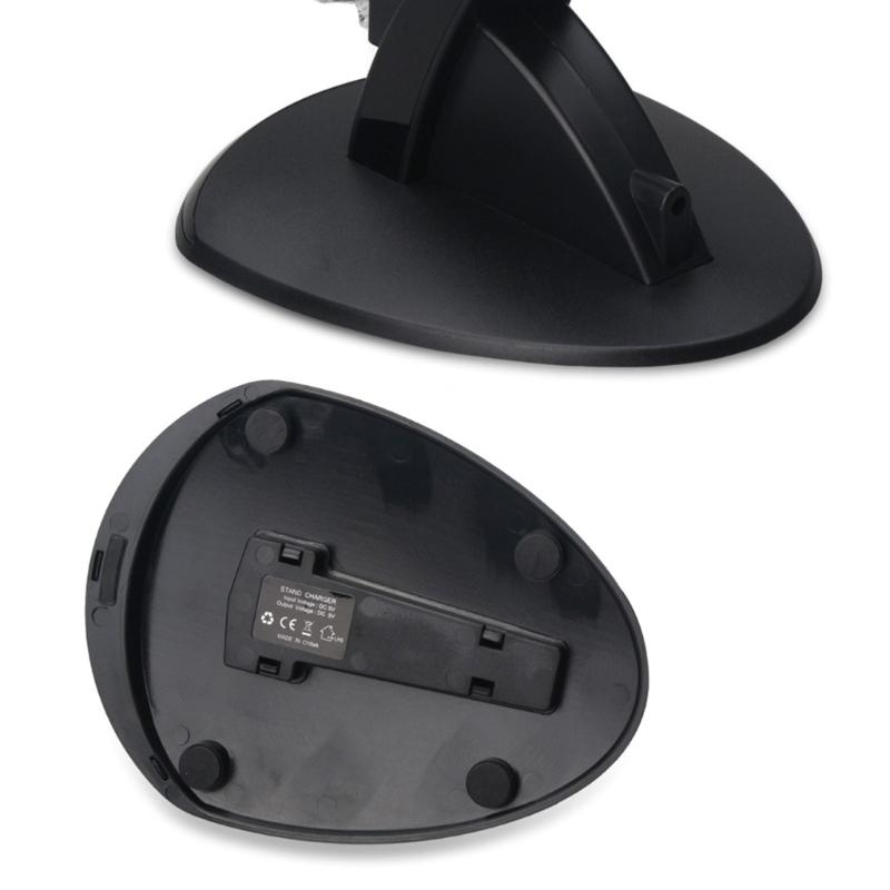 Double Controller Charger USB Charging Dock Station for P4 Gamepad Simultaneous Charging 2 Controllers with LED Light