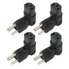 4 шт. для NEMA 5‑15P в IEC320 C13 преобразователь 90 градусов 3-контактный адаптер питания для питания ноутбука