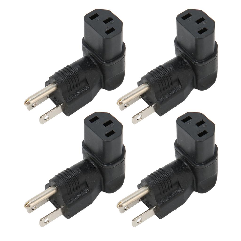 4 шт. для NEMA 5‑15P в IEC320 C13 преобразователь 90 градусов 3-контактный адаптер питания для питания ноутбука
