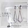 Diamond Swing Earrings LIBRA K18 Pt900 Platinum Swinging Earrings Earrings 18k 18K Diamond Jewelry Travel Christmas Jewelry xmas Jewelry Women's