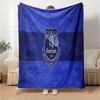 Football Club Everton Flannel Blanket, Soft Polyester, Modern Design, All-Season for Camping, Travel, Gifts for holidays or birthdays