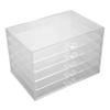 Acrylic Jewelry Box 5 Drawers Transparent Dustproof Detachable Earring Storage Box Organizer for