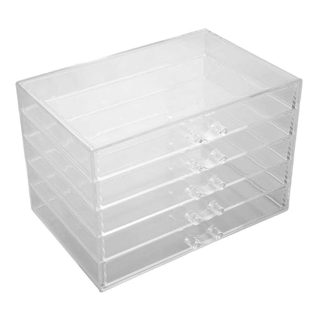 Acrylic Jewelry Box 5 Drawers Transparent Dustproof Detachable Earring Storage Box Organizer for