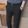 Men's Slim-Fit 9-Point Stretch Trousers - Korean-Style Fall Essentials