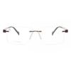Rimless Rectangle Brown Smartbuy Collection Harrine Bt0040 C6 Fashion Unisex Eyeglasses