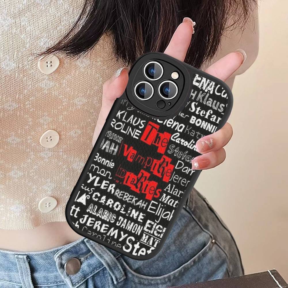 Чехол для телефона The Vampire Diaries Damon Salvatore из твердой кожи для IPhone 16 15 14 13 12 Mini 11 14 Pro Max Xs X Xr 7 8
