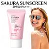 LAIKOU Солнцезащитный крем с сакурой SPF50+ Защита от УФ-лучей Лицо Тело Освежающий Водостойкий Увлажняющий Консилер 30г