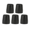 5 Pcs Crutch Tips Thick Rubber Single Angle Cane Foot Cane Walking Stick Crutch Foot PadBlack