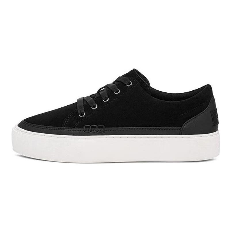 UGG Cakewalk Коровья кожа Низкие кеды Скользкая подошва Скейтбордические ботинки Унисекс Черный 1170554-BLK