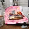 Lady Tramp Romance Flannel Blanket Super Soft Warm Cozy Blanket For Sofa Bed Office Travel Allseason Home Decor Gift