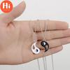 Hi Necklaces 2pcs/set Tai Chi Yin Yang Hollow Pendant Split Matching Necklace