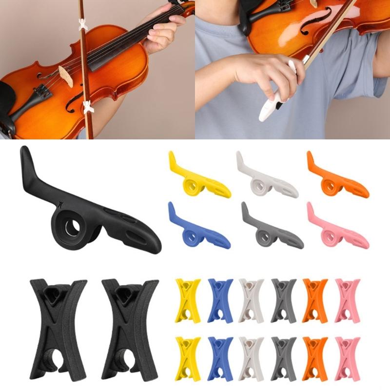 Silicone Clip On Violin Bows Holder Student Finger Corrector Assitant Violin Grip Bows Corrector Holder Easy to Use