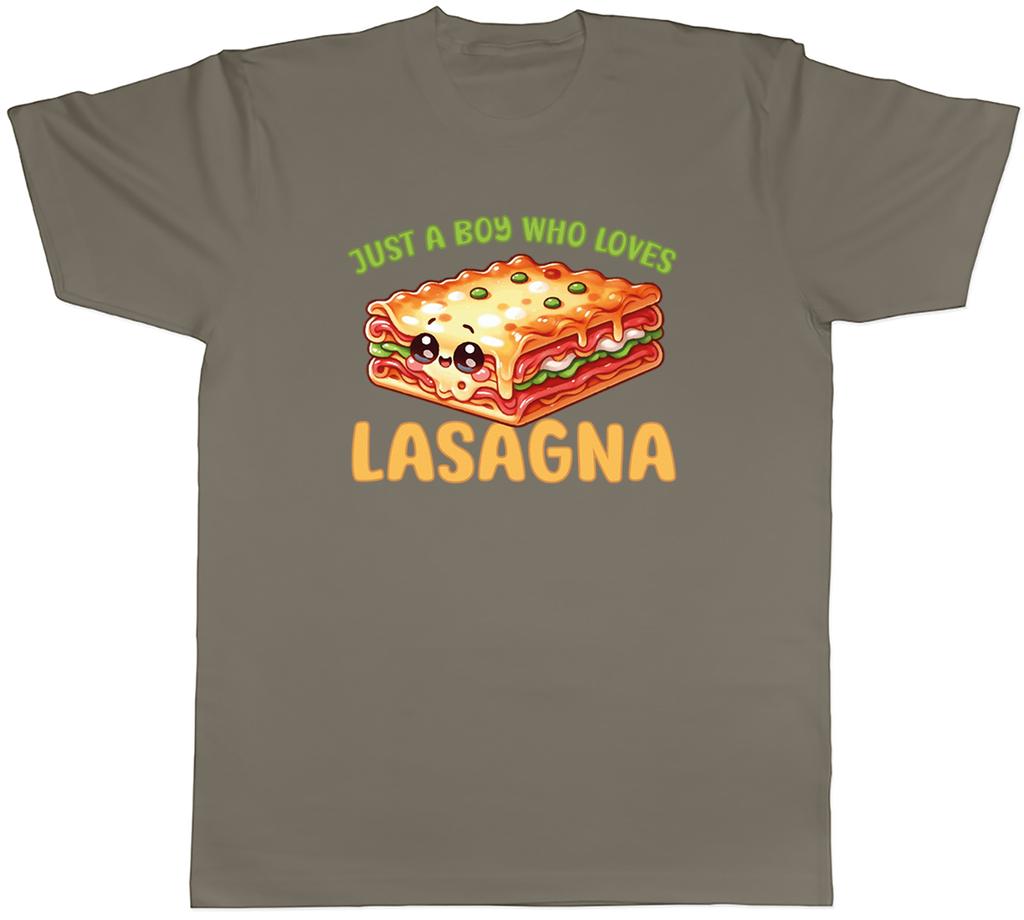 Just a Boy who Loves Lasagna Unisexs TShirt Italy Food Layering Cheese Tee Gift