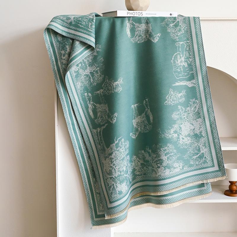 Autumn And Winter Models, Ethnic Style, Wasteland Style, Camel Print, Women'S Imitation Cashmere Warm Scarf, Travel Out With A Shawl