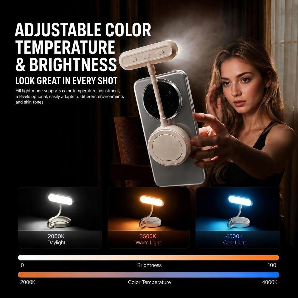 Adjustable Hose Magnetic Phone Fill Light Multi-Angle Flexible Selfie Ring Light Photography