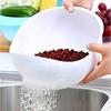 1PC Silicone Colander with Handle - Multi-Use Drain Basket for Washing Rice, Fruits, and Vegetables, Ideal Kitchen Organizer
