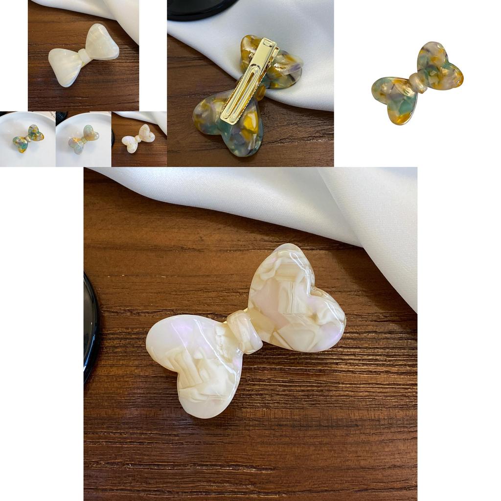 Очаровательная разноцветная заколка для волос с бантом в виде сердца для женщин Стильные и универсальные аксессуары