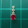 [New] K18 Ruby/Diamond OV Pendant Top [f1-3]
