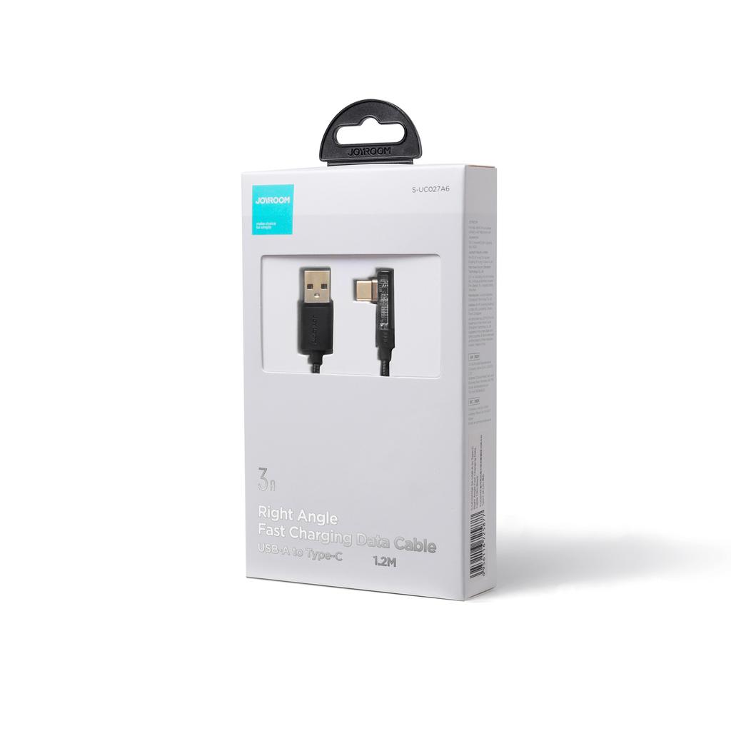 Joyroom 3A Fast Charge 1.2m USB-C To USB-A Gaming Cable, Angled Design, Black