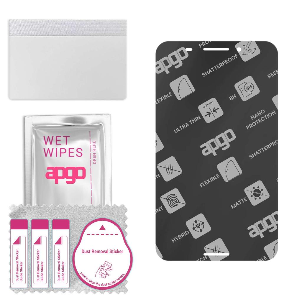 apgo MATTE Hybrid protective glass compatible with Asus Foneoad 7 FE375CL, flexible nano glass, great replacement for tempered glass, scratch-resistan