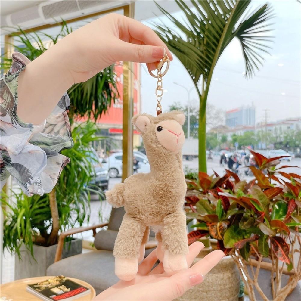 Cute Alpaca Bag Charm Mini Alpaca Plush Pendant New Alpaca Plush Keychain for Women