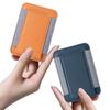 Magnetic Card Holder Solid Color Convenient Cell Phone Cardholder PU Leather Phone Back Card Bag for Iphone 13 14 15 16 17 Pro