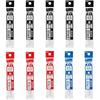Набор сменных стержней для многофункциональной шариковой ручки Pentel XBXS5, 0,5 мм, 5 черных, 3 красных, 2 синих