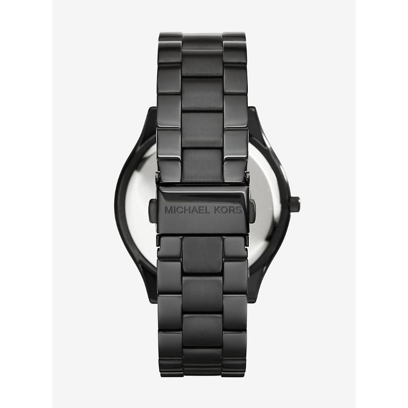 Michael Kors Тонкие черные часы из нержавеющей стали MK3221