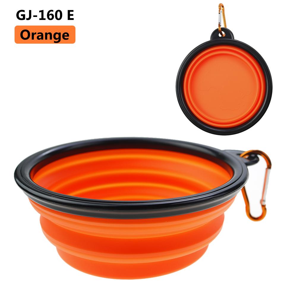 1PC 350ml Soft Silicone Pet Dog Bowl Folding Travel For Portable Collapsible Food Water Feeding Hanging Storage Odorless
