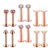16G Steel Lip Bar Labret Rings Tragus Stud Piercing Jewelry Silver